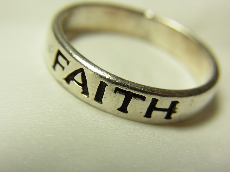 画像: FAITH“信頼、信仰、確信”ヴィンテージ シルバー（銀製）リング サイズ：１４