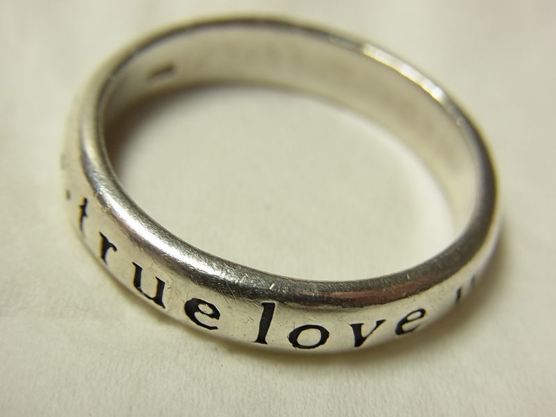画像: “真実の愛は待っている！ ”True・Love・Waitsヴィンテージ シルバー（銀製）リング サイズ：２６