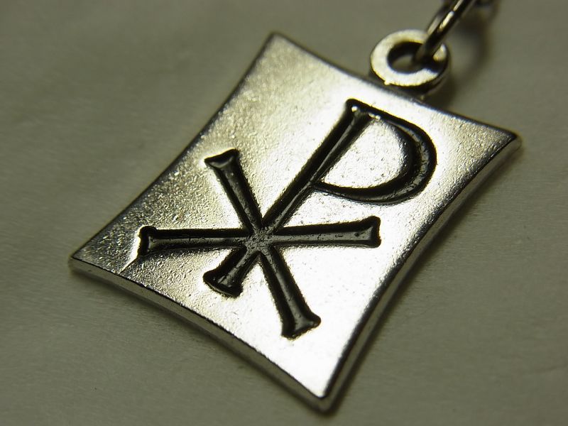 画像: 【バーゲン】ヴィンテージ “キリストの名前のシンボル ”PX（パックス）・chi-rho （キー・ロー）シルバー（銀製）チャーム 17×24mm