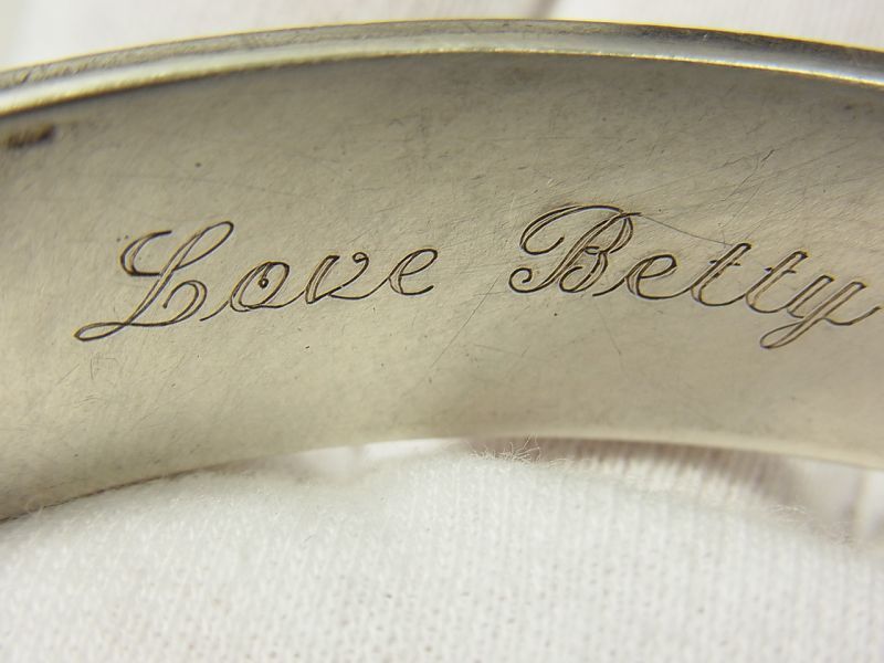 画像:  【バーゲン】“愛する ベティ Love Betty”アメリカ ヴィンテージ USミリタリー IDブレスレット 19.5cm