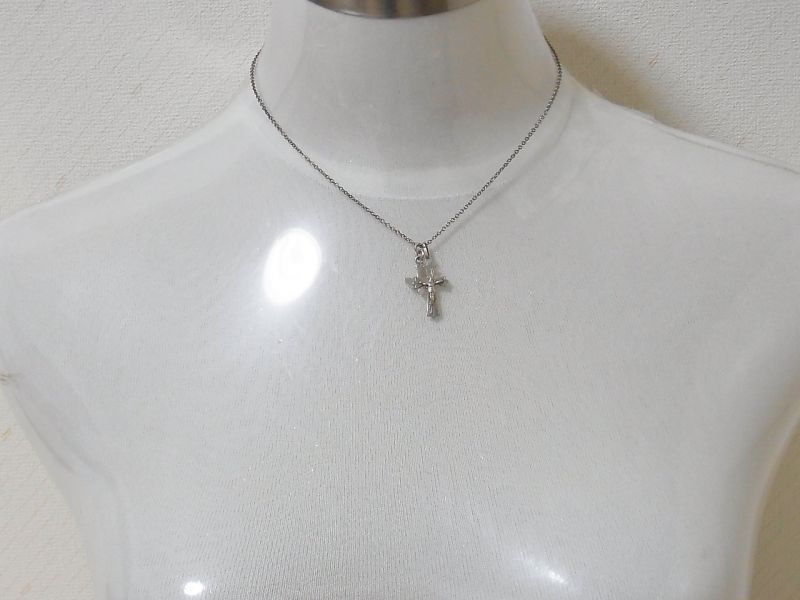 画像: 【バーゲン】アンティーク シルバー（銀製）miniクロス＋「聖霊のシンボル“鳩”メダイ