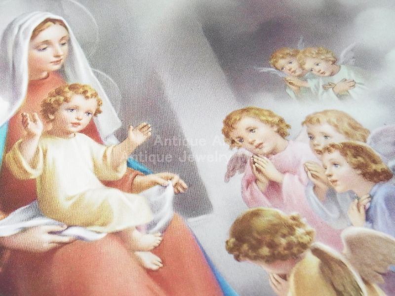 画像: 【バーゲン】【特大：約B５サイズ（２０cm×２５cm）】《未使用・イタリア製》聖母マリア・聖イエス 聖画リトグラフ印刷 (グループ２８７)