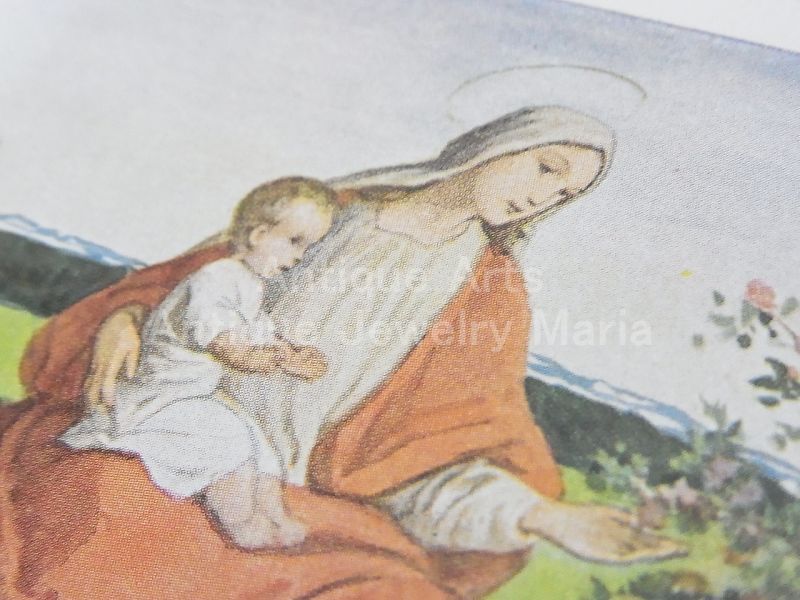 画像: 【ドイツ】《草原の聖母マリア》ヴィンテージ ホーリーカード （レギュラーサイズ）(グループ１０１)