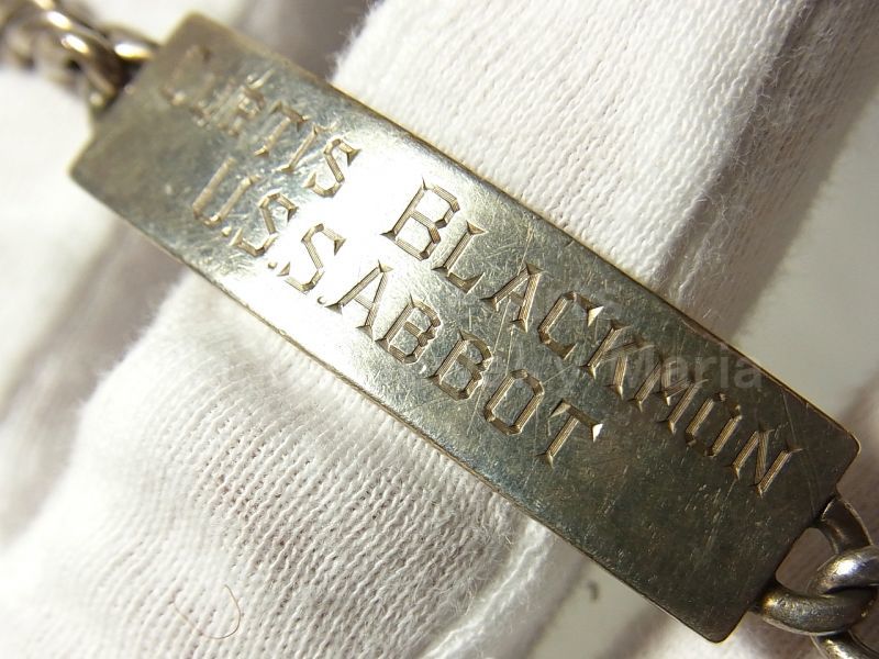 画像: 【極希少品】【参考動画有り】第二次世界大戦 アメリカ海軍　駆逐艦 U.S.S ABBOT(DD629) 海兵隊員 ID ブレスレット 19.5cm