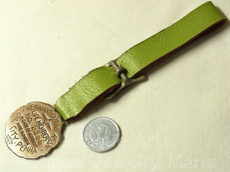 画像: 【１９００年代初頭製】アメリカ アンティーク　ペンシルバニア州 フリーメイソン ウォッチフォブ 懐中時計の飾り メダル　23mm