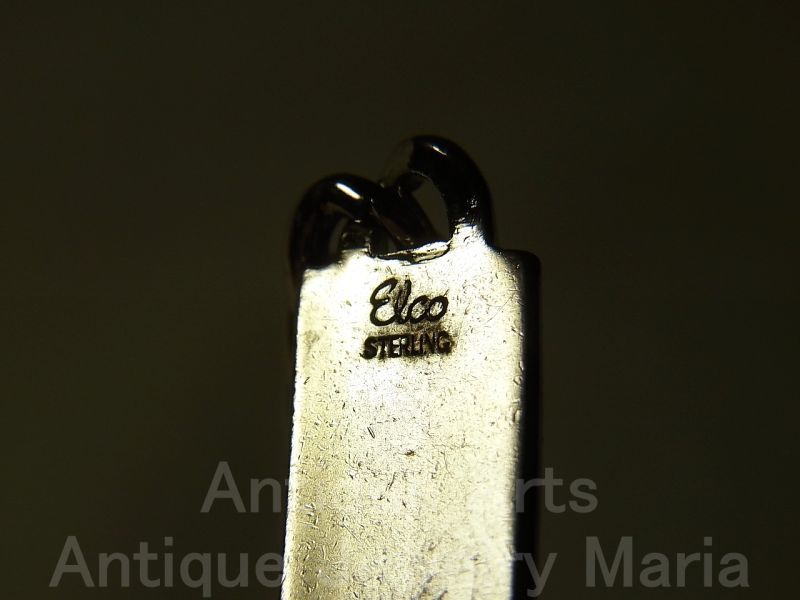 画像: 《洒落た細身のプレートが魅力！》アメリカ Elco社製 USED ヴィンテージ SILVER(銀９２５) IDブレスレット 19.5cm