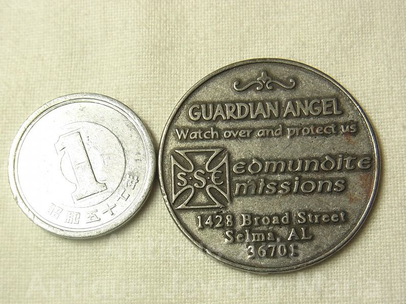 画像3: アメリカ ヴィンテージ 守護天使のお守り ガーディアンエンジェル "Guardian Angel" 【人々を護り、導く存在】“Edmundite Missions  エドマンダイト・ミッションズ（使命）メダル”