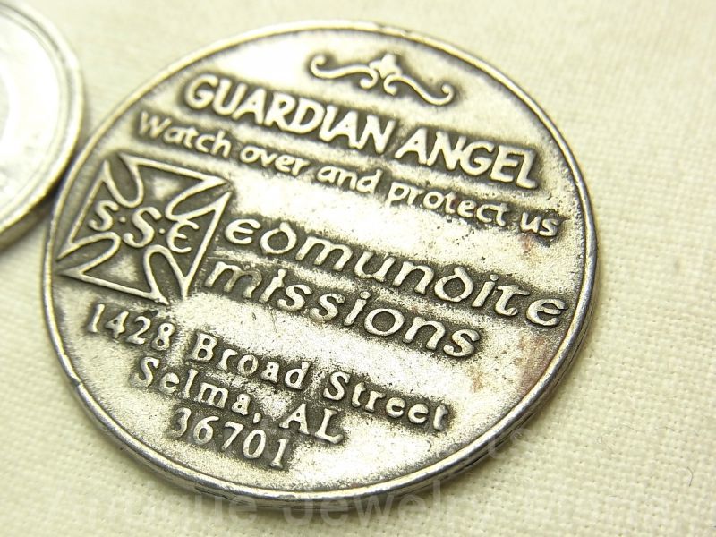 画像4: アメリカ ヴィンテージ 守護天使のお守り ガーディアンエンジェル "Guardian Angel" 【人々を護り、導く存在】“Edmundite Missions  エドマンダイト・ミッションズ（使命）メダル”