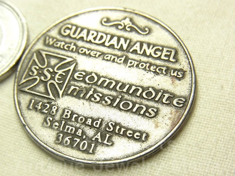 画像4: アメリカ ヴィンテージ 守護天使のお守り ガーディアンエンジェル "Guardian Angel" 【人々を護り、導く存在】“Edmundite Missions  エドマンダイト・ミッションズ（使命）メダル”アムレット【バーゲン】