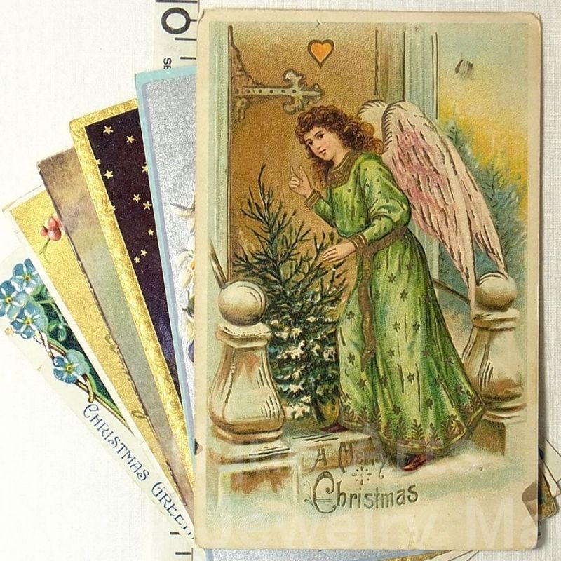 画像1: 【バーゲン】【１００年前】アメリカ アンティーク クリスマスカード・イースターカード　６枚セット(グループ２８８)