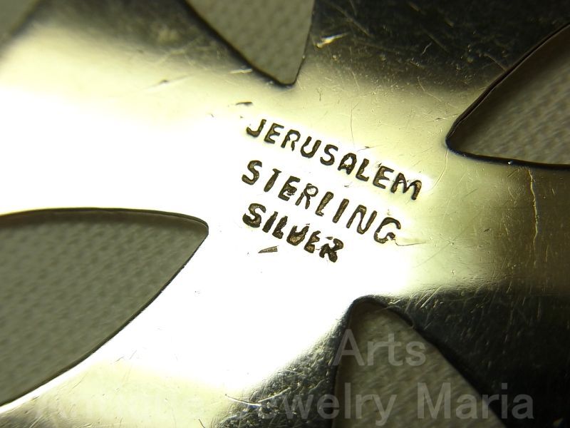 画像: エルサレム ヴィンテージ“個性的な形が魅力！” アリゼ（Alisee） クロス　STERLING SILVER (銀９２５) 40×45mm