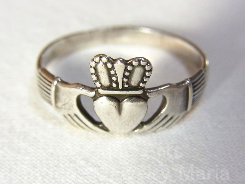 画像: 【愛、友情、忠誠のシンボル】ヴィンテージ 「IRISH Claddagh」（アイリッシュ・クラダ） STERLING(銀925)  リング サイズ22号