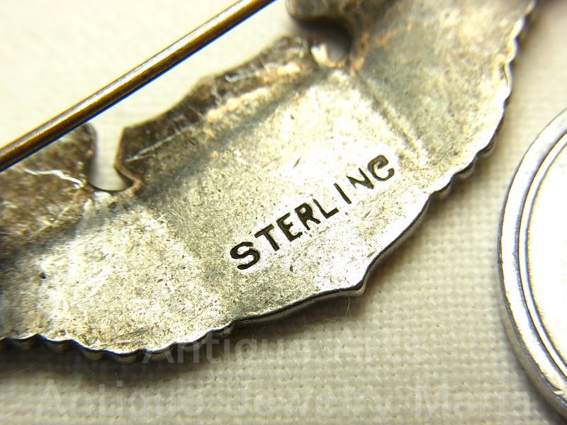 画像: アメリカ ヴィンテージ United States Army Air Force（アメリカ合衆国陸軍航空軍）STERLING(銀９２５)パイロット バッチ  51mm《参考画像有り》