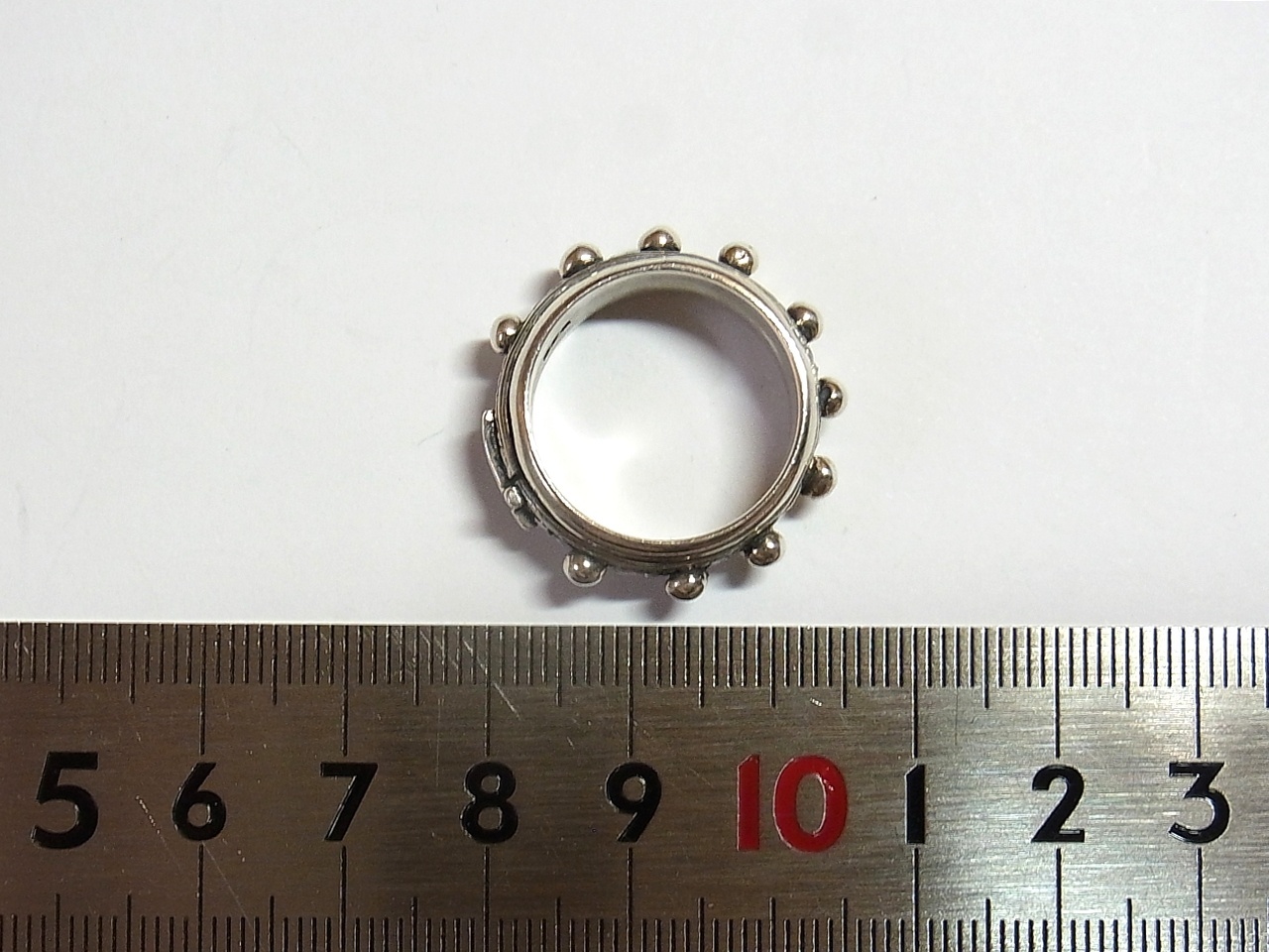 画像: ヴィンテージ ロザリオリング【２層回転式】 STERLING(銀９２５) リングサイズ：１６号【バーゲン】