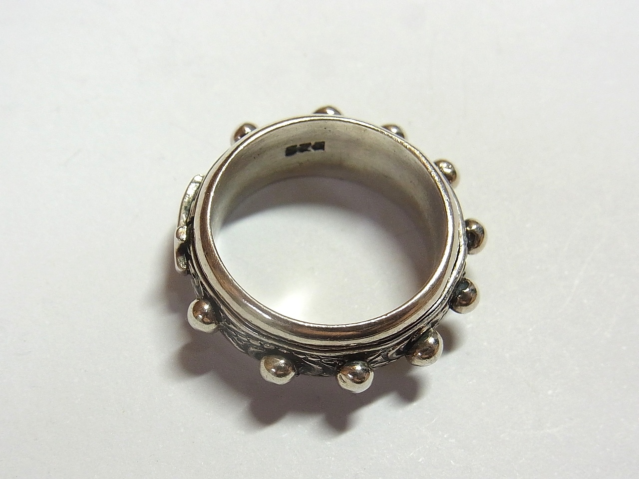 画像: ヴィンテージ ロザリオリング【２層回転式】 STERLING(銀９２５) リングサイズ：１６号【バーゲン】