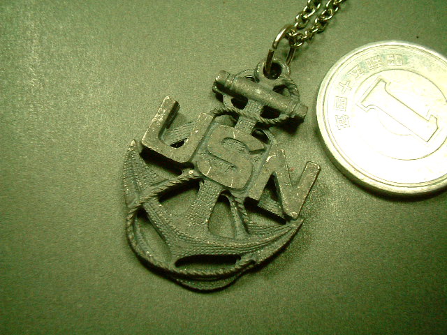 画像: アメリカ ヴィンテージ海軍ネックレス(オリジナルチェーン付き）