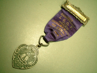 画像: アメリカ アンティーク フリーメイソン　リボン付きメダル1919年製造