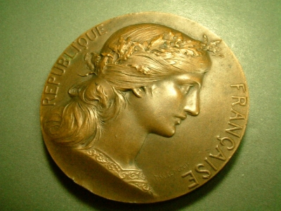 画像: フランス アンティーク マリアンヌ ブロンズ メダル ５０mmフランス共和国